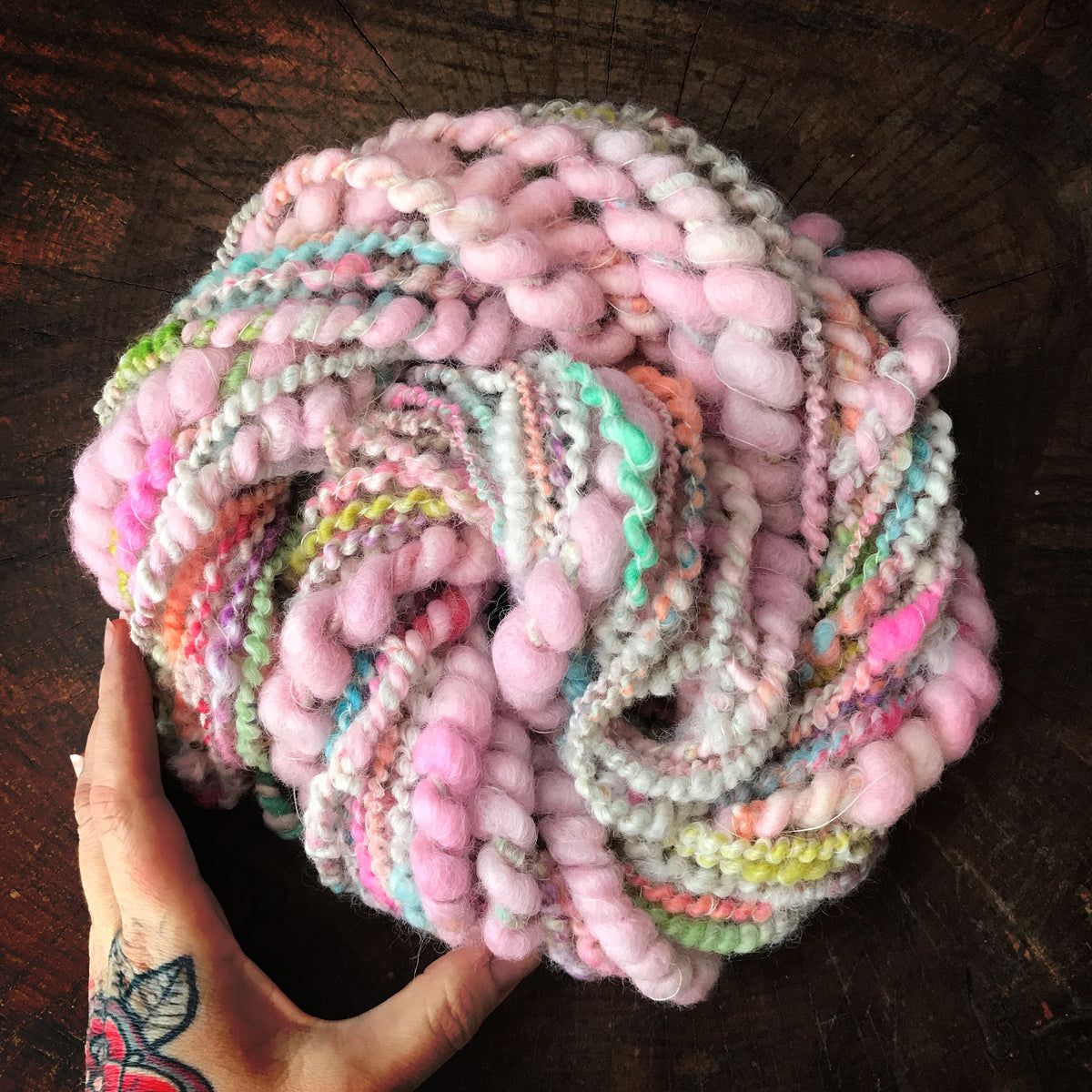 Pastel pink art yarn 100g - Mynoush