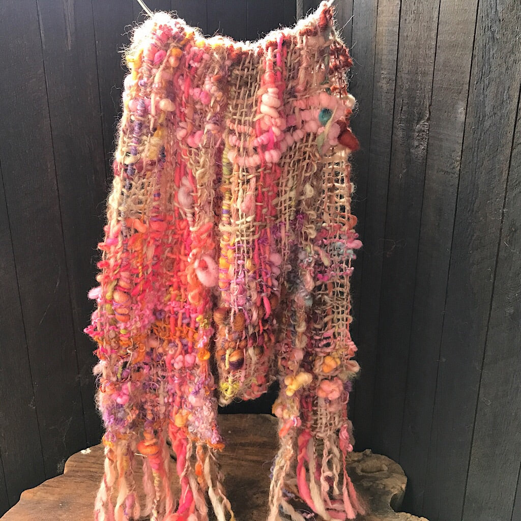 Hand woven scarf