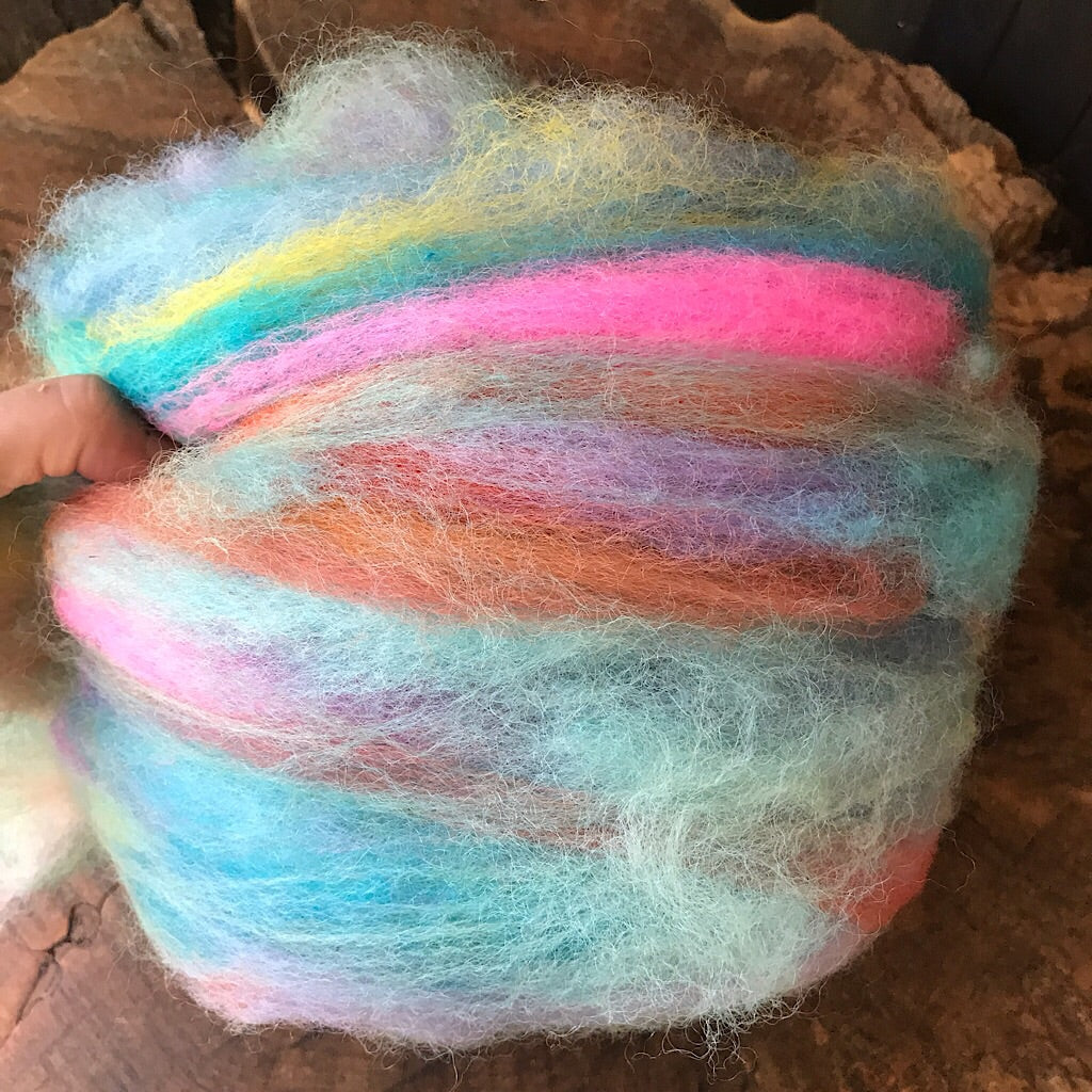 Art batt for spinning and felting