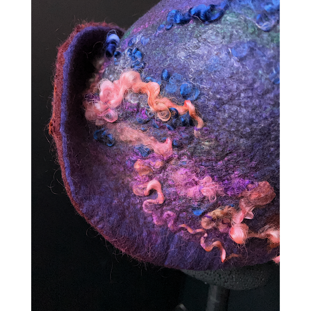 Felted cloche hat- 25”