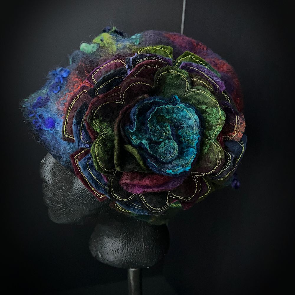 Slouchy Felted hat size 23.5” medium