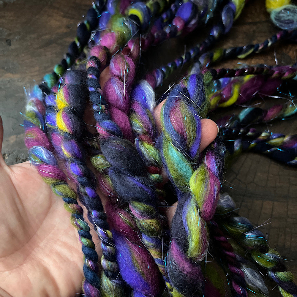 Eggplant super twist weaving art yarn