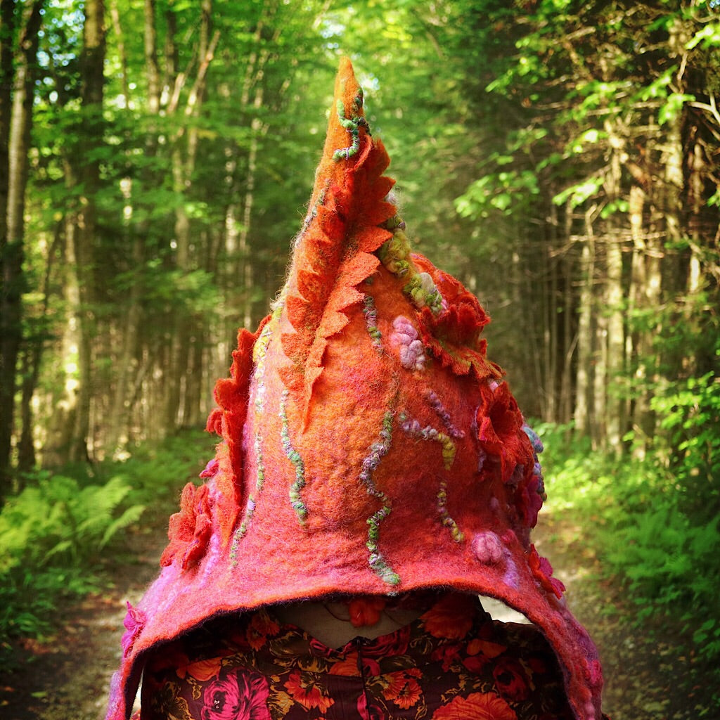 Fairy felted hood