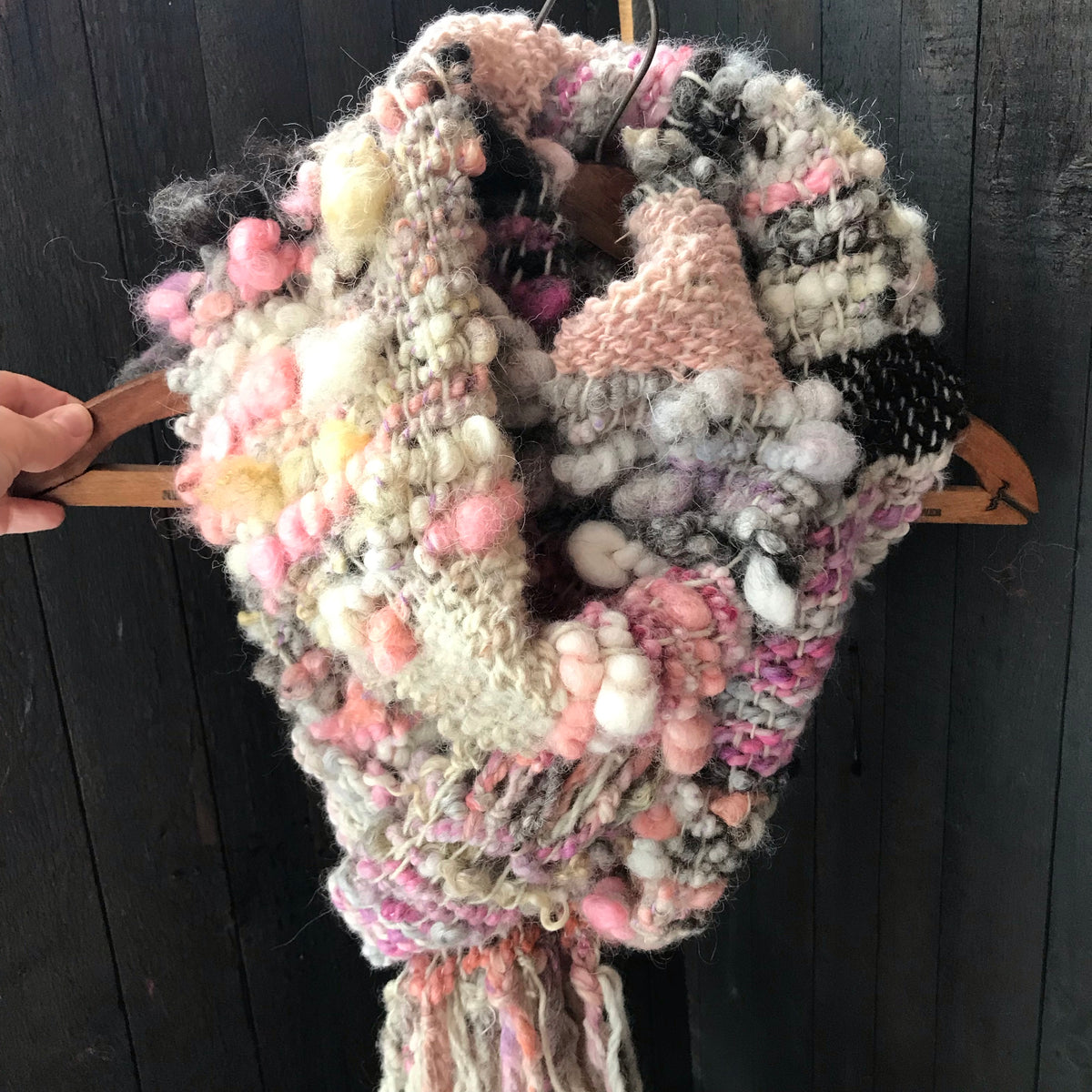 Pink scarf 100% Wool - Foulard 100% laine rose - Mynoush