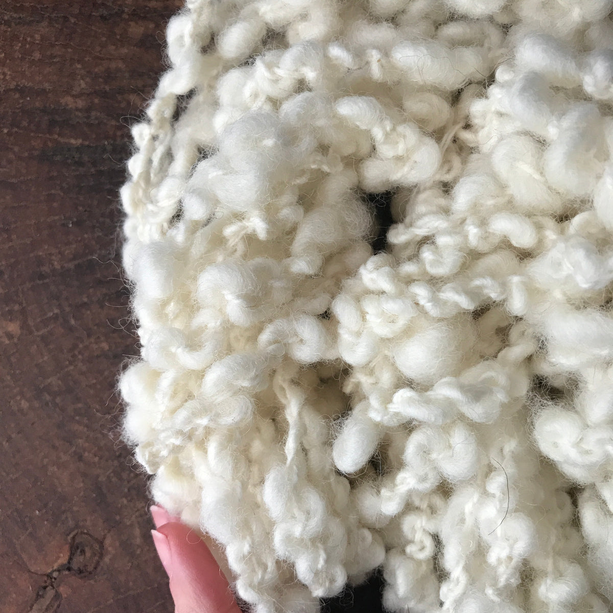 Natural white boucle yarn 60g - Mynoush
