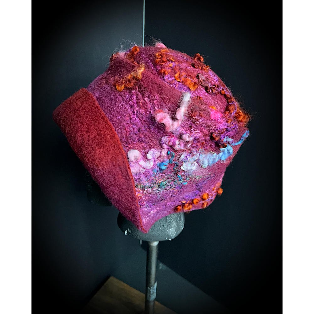 Felted flapper’s hat- 23”