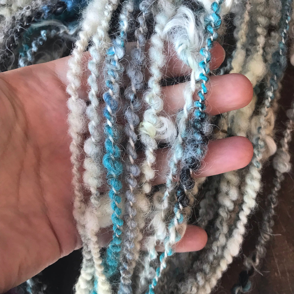 Blue grey art yarn 100g 39y - Mynoush