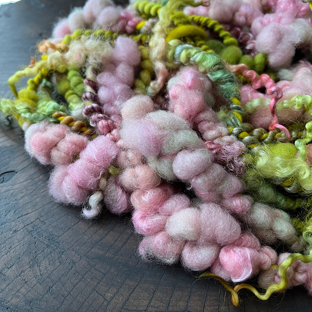 Fairy garden art yarn signature