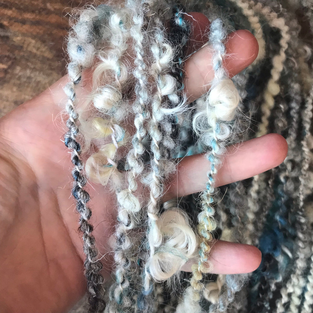 Blue grey art yarn 100g 39y - Mynoush