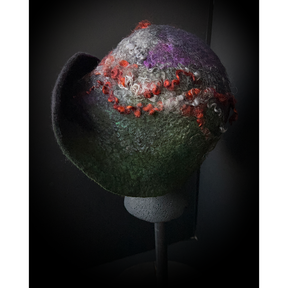 Felted cloche hat- 23.5”