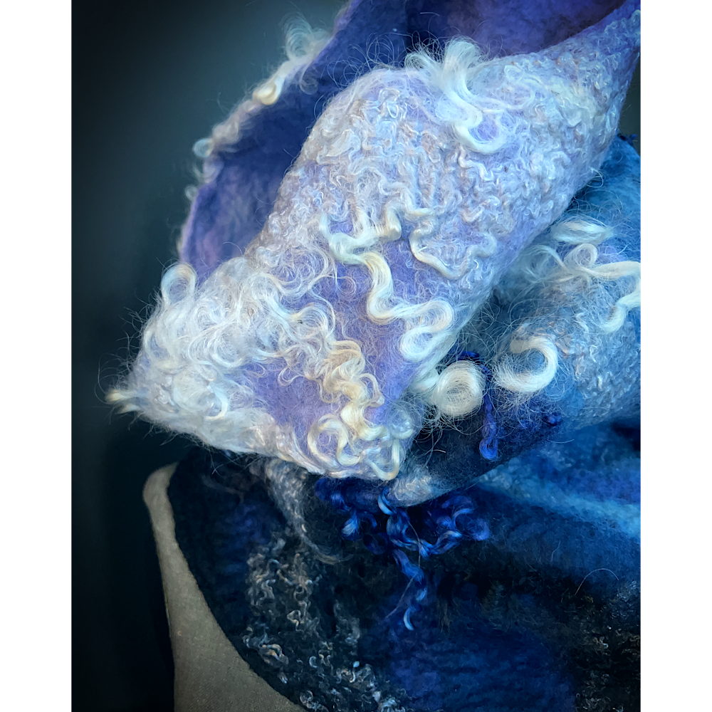 Felted snood cowl balaclava