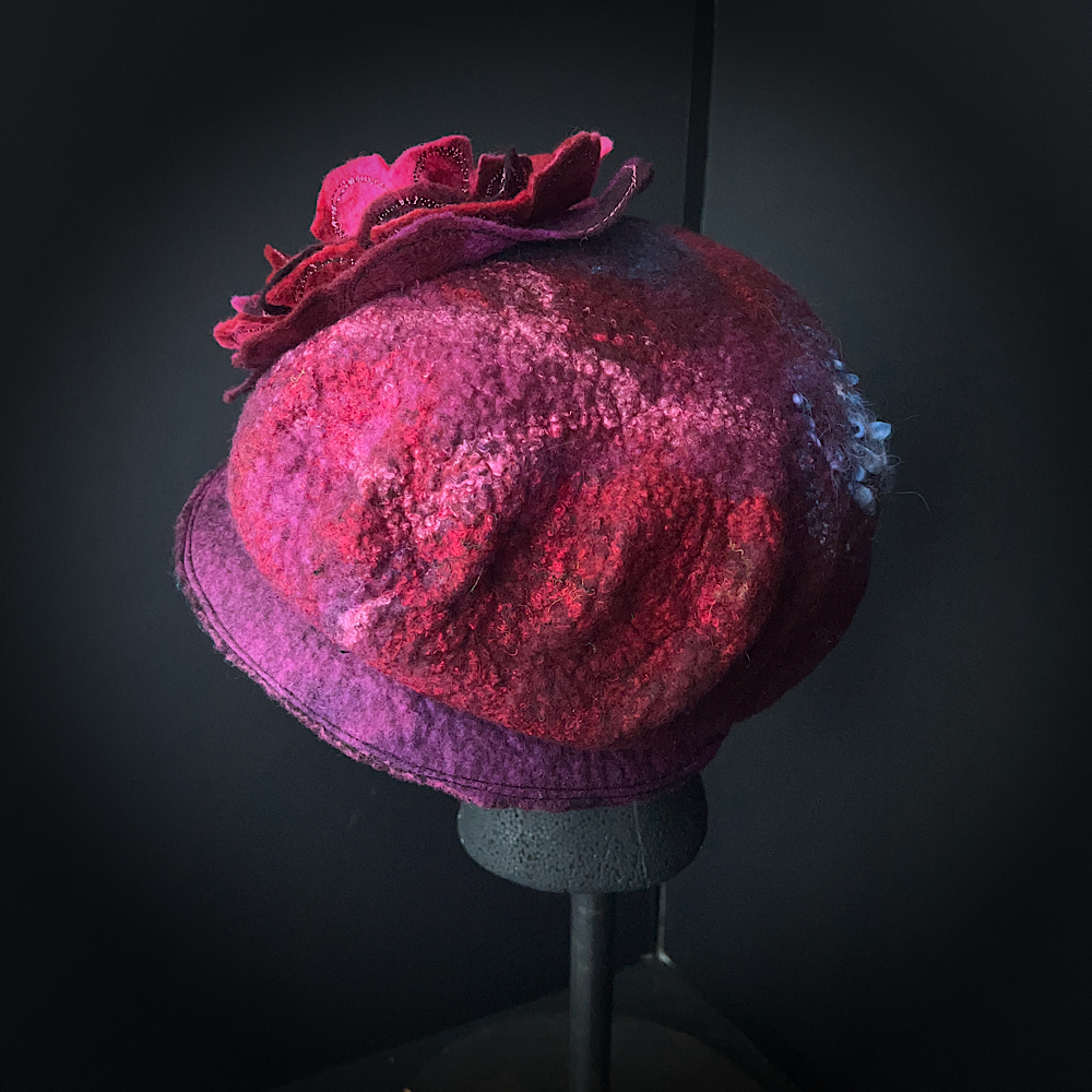 Felted newsboy hat size 23.5”