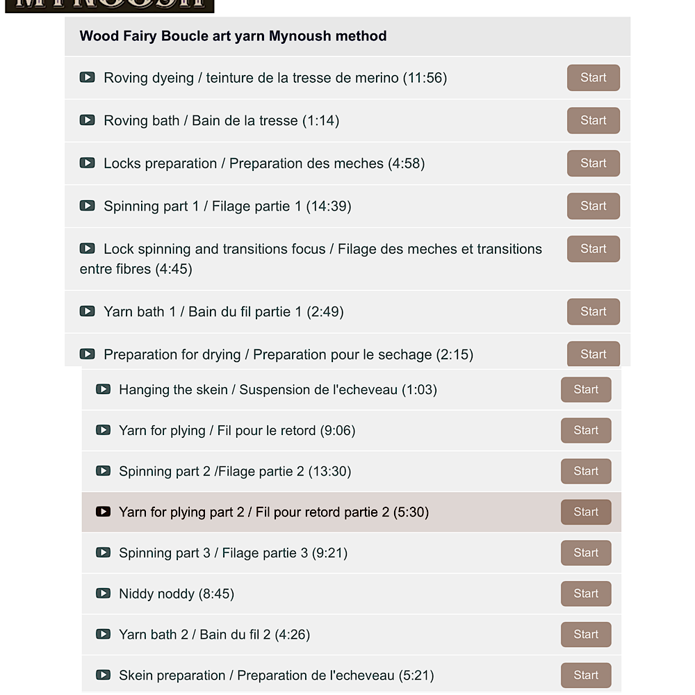 Mynoush Wood Fairy Boucle art yarn video tutorial