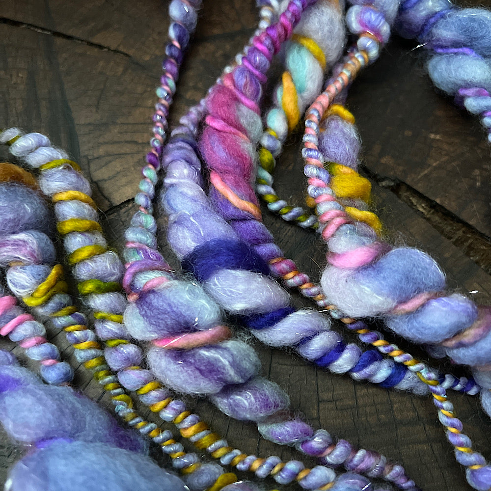 Amethyst rainbow weaving art yarn