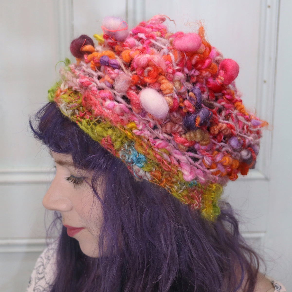 Orange chunky knitted hat | Bonnet orange tricoté en laine filée main|18”-23” - Mynoush
