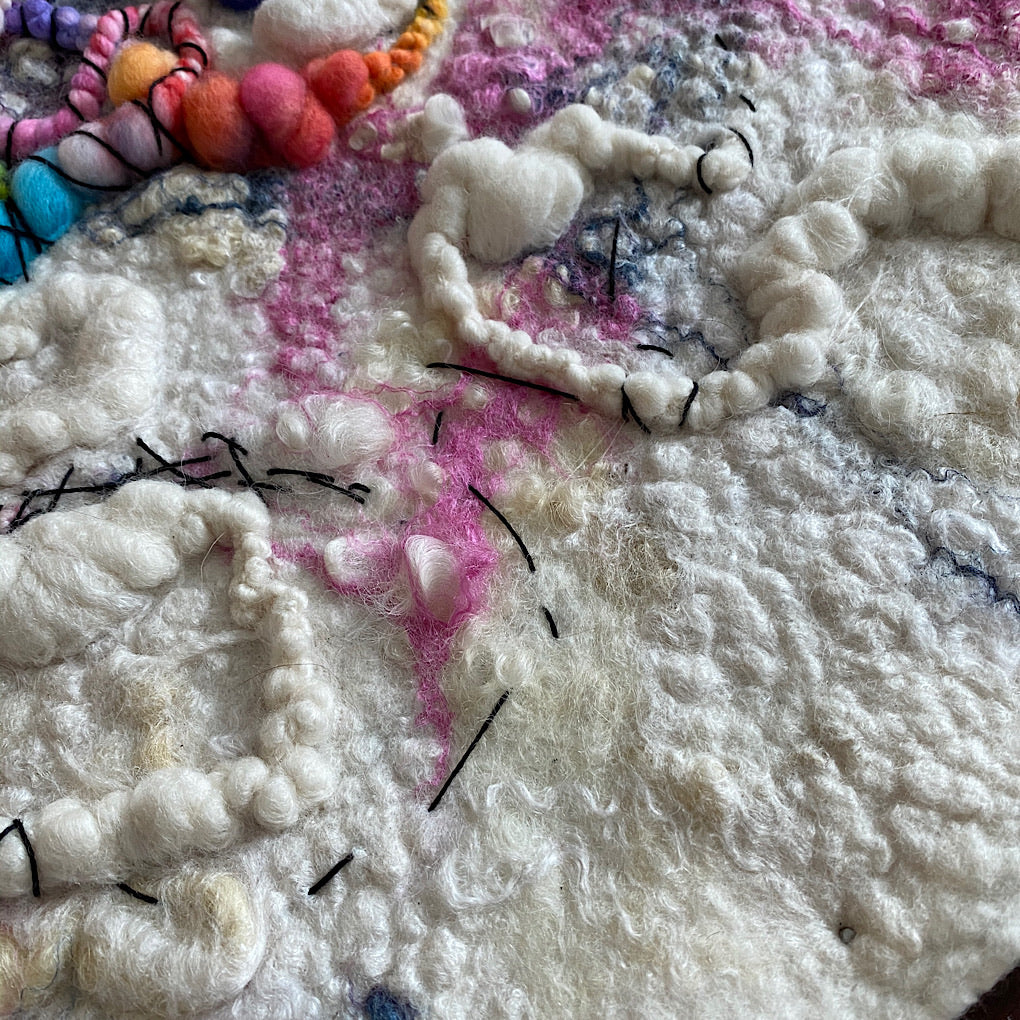 Wool felt wall art 24“ X 18”