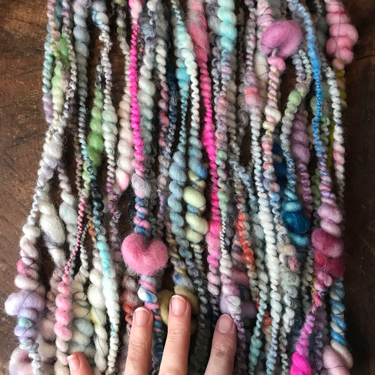 Rainbow blue art yarn 80g - Mynoush