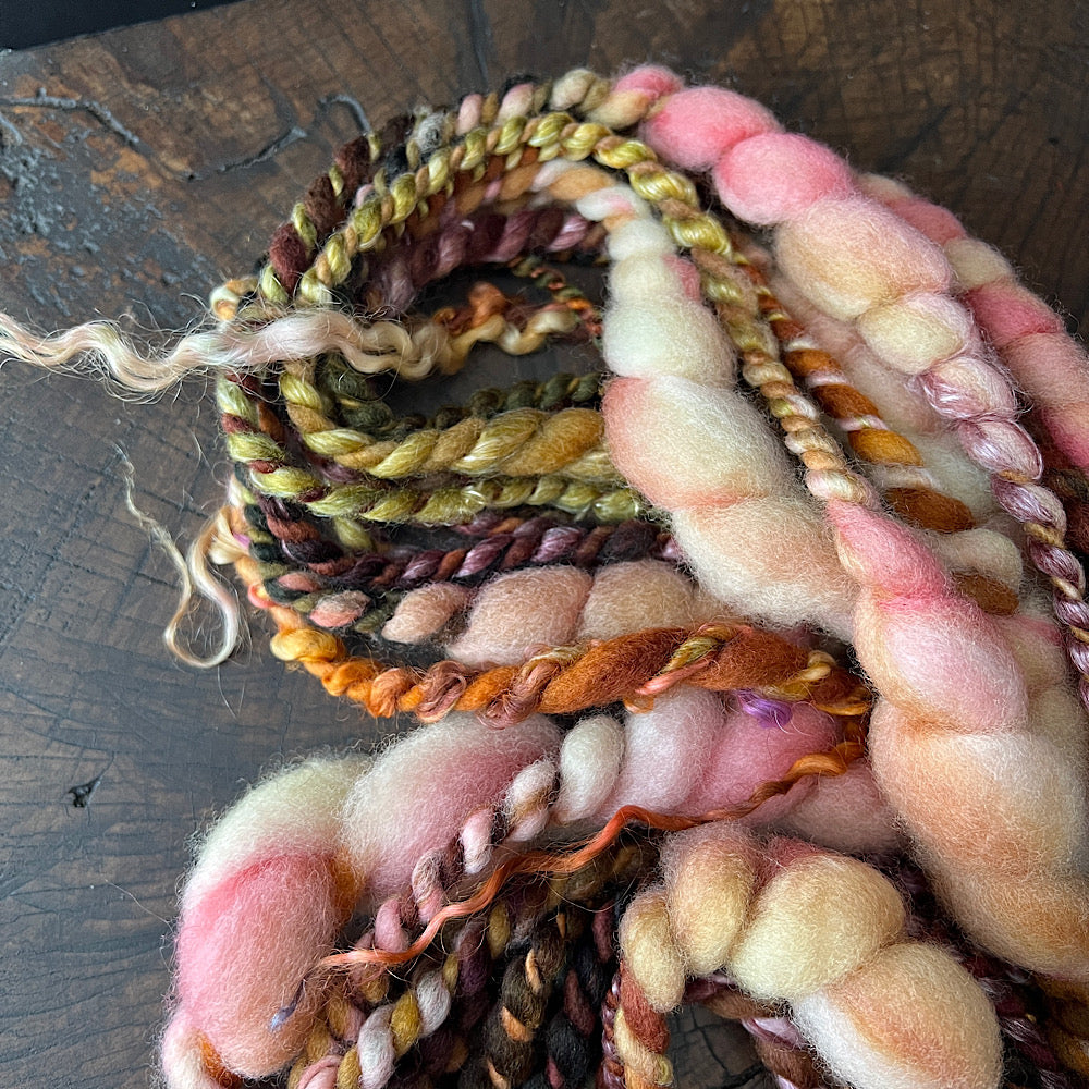 Woodland Roses mini twist art yarn