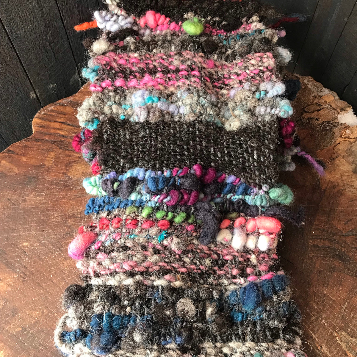 Black scarf 100% Wool - Foulard 100% laine noir - Mynoush