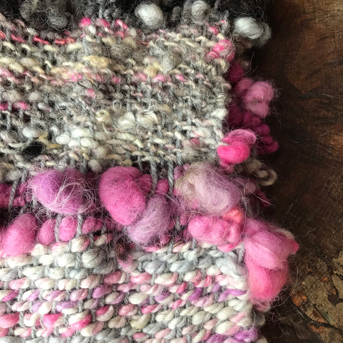 Lavender scarf 100% Wool - Foulard 100% laine lavande - Mynoush