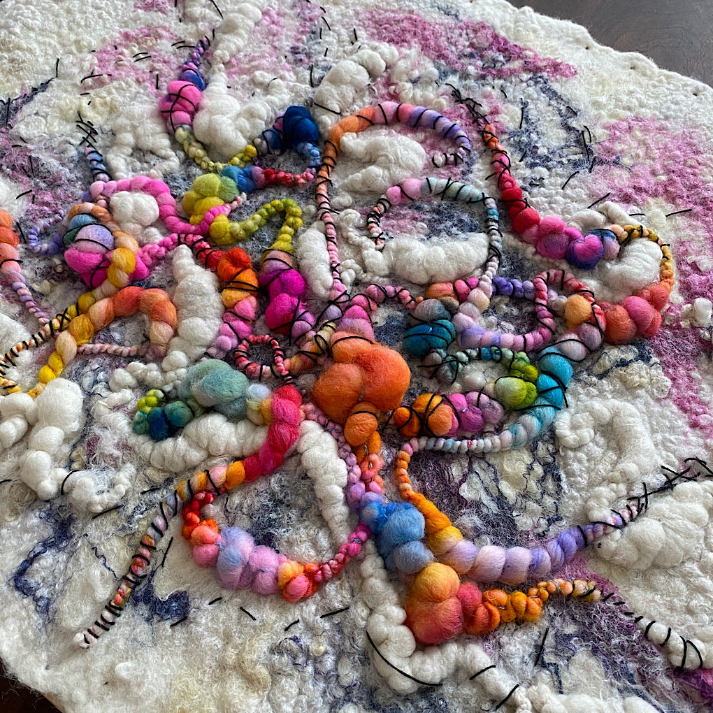 Wool felt wall art 24“ X 18”