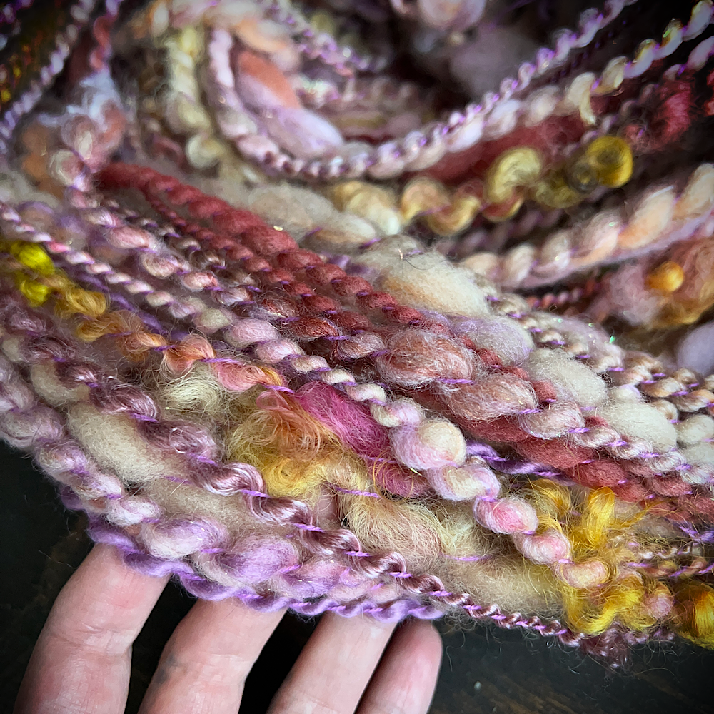 Hand spun knitting art yarn