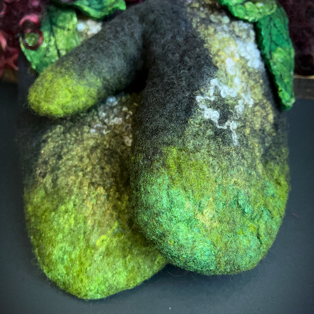 Felted mittens size small medium