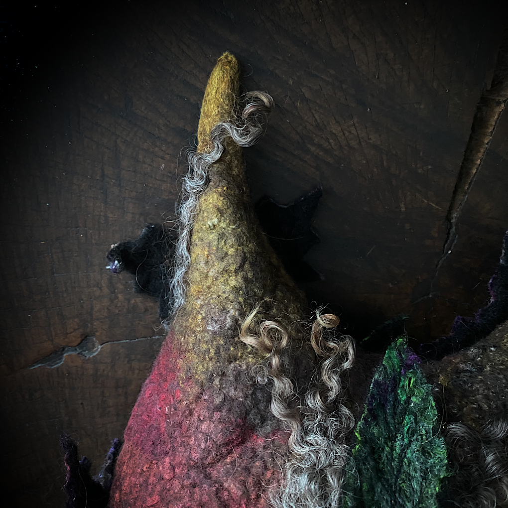 Forest spirit 2 - Fairy felted hood