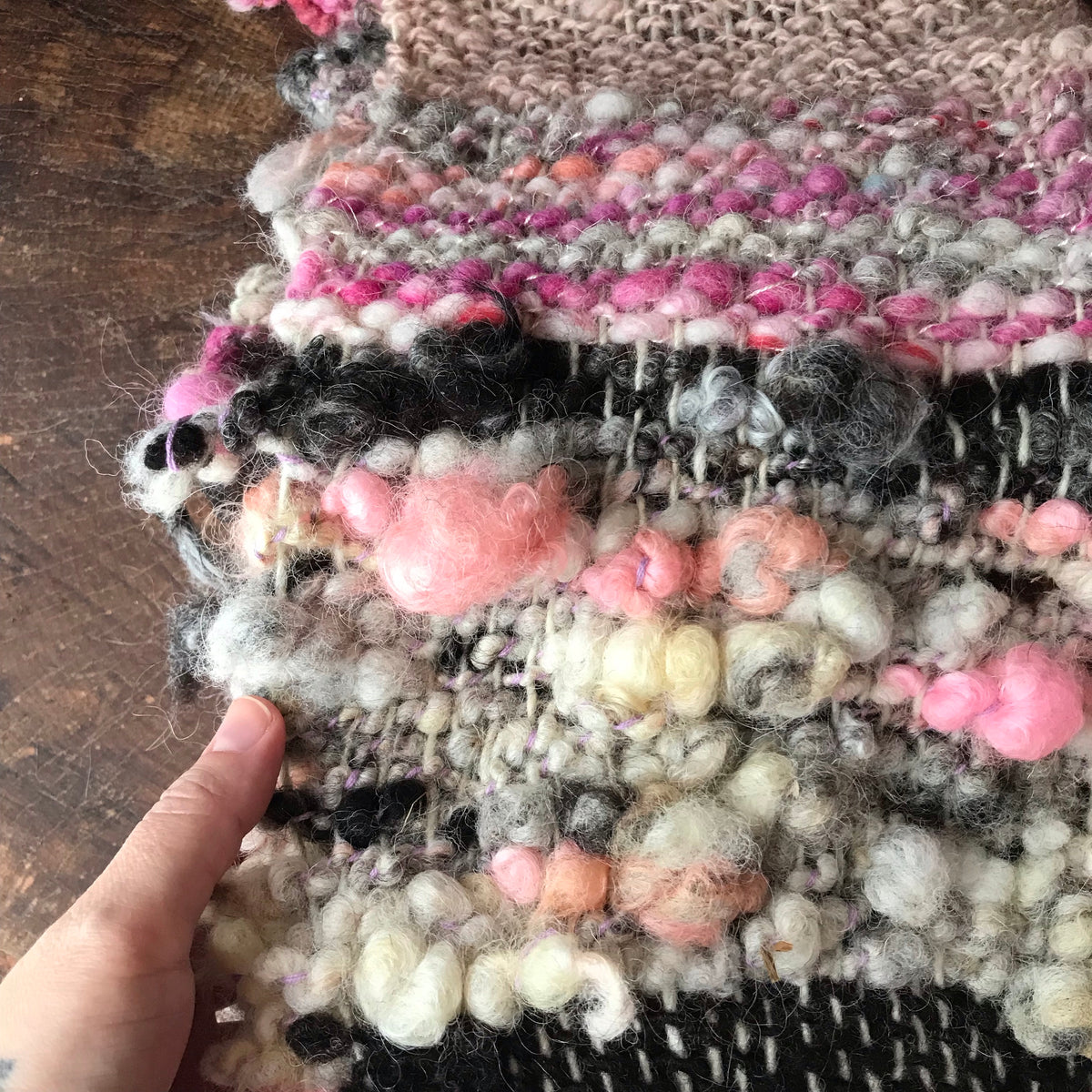 Pink scarf 100% Wool - Foulard 100% laine rose - Mynoush