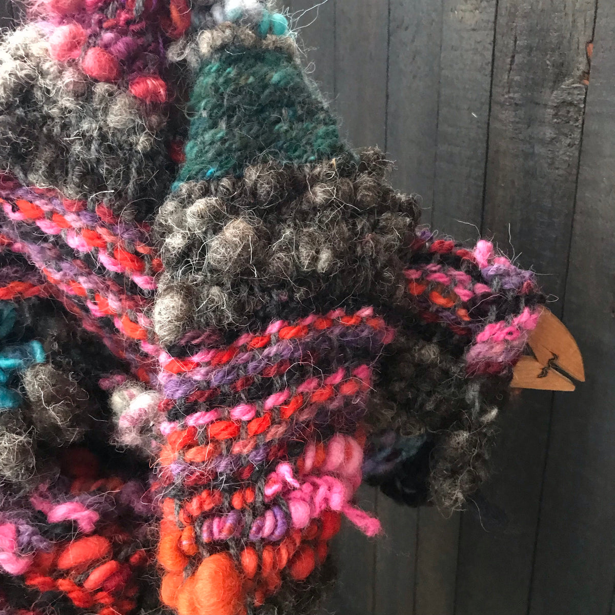 Black scarf 100% Wool - Foulard 100% laine noir - Mynoush