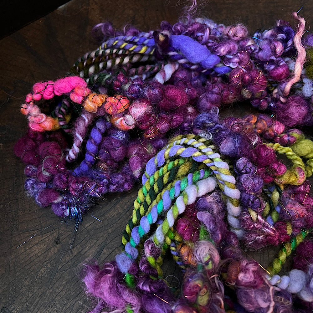 Magic mauve-  art yarn