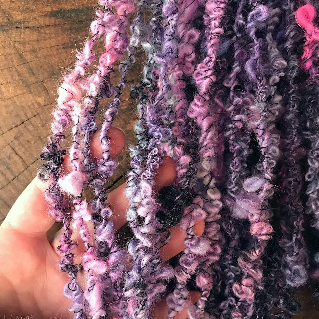 Blueberry- Boucle art yarn