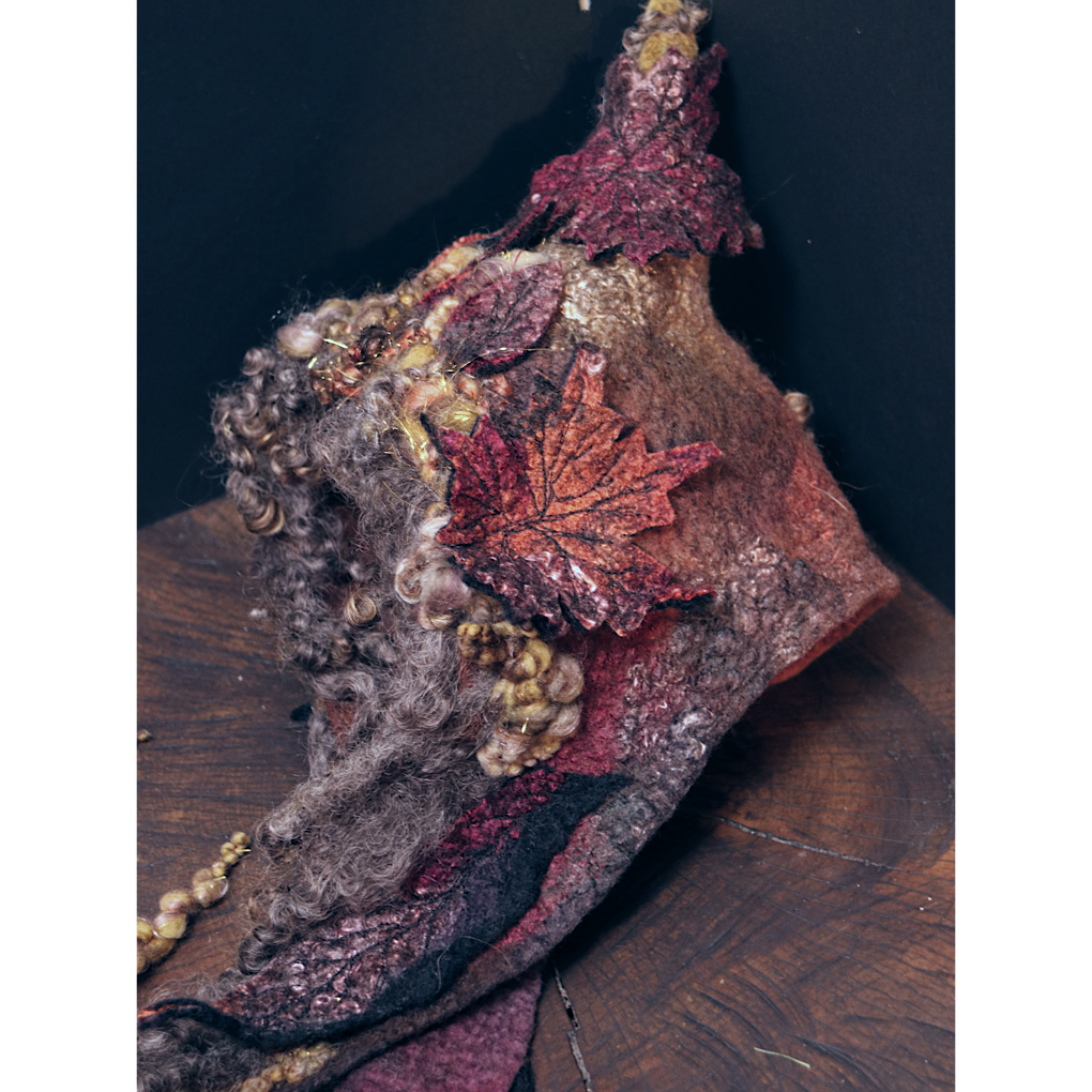 Forest spirit 3 - Fairy felted hood