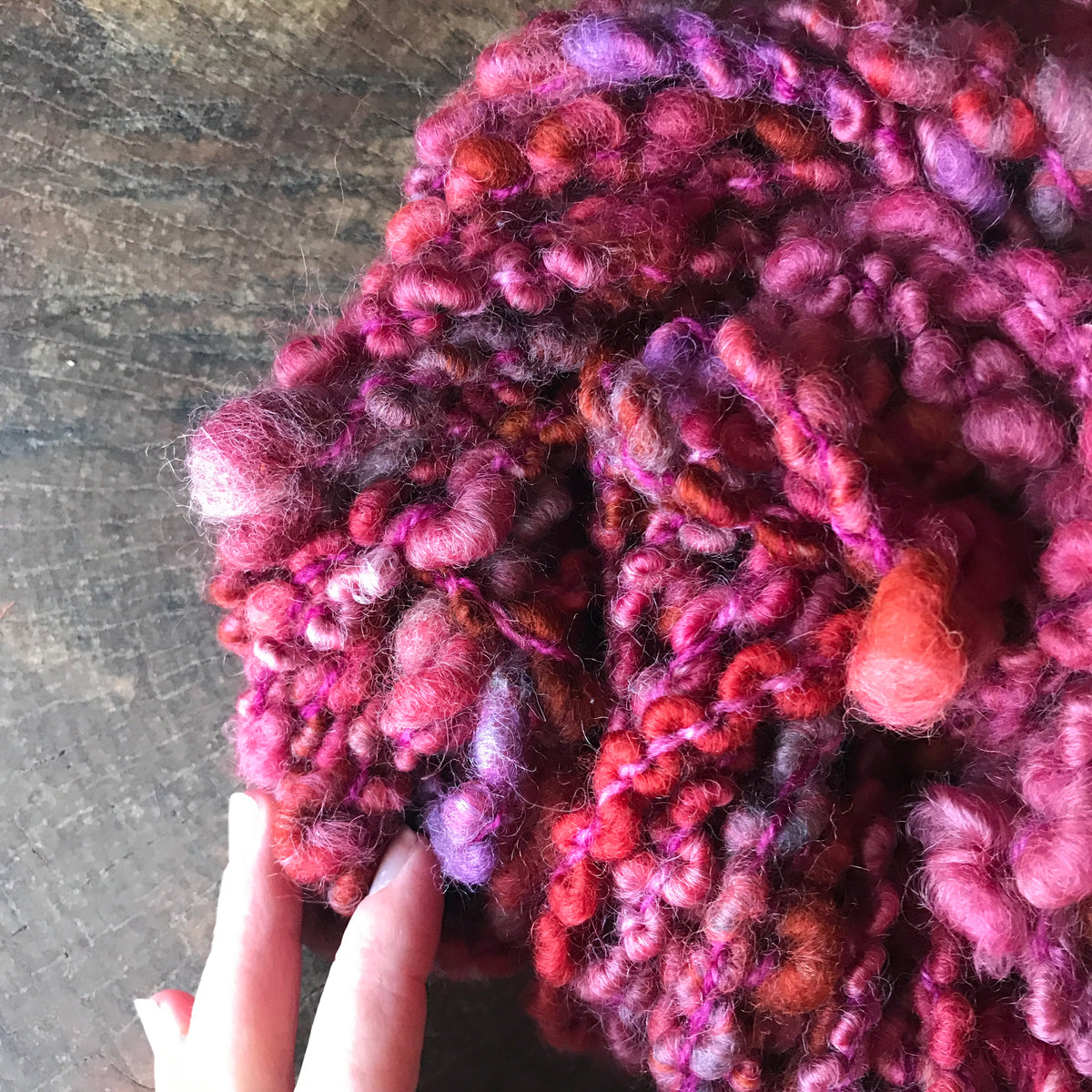 Pink boucle yarn 100g 16y - Mynoush