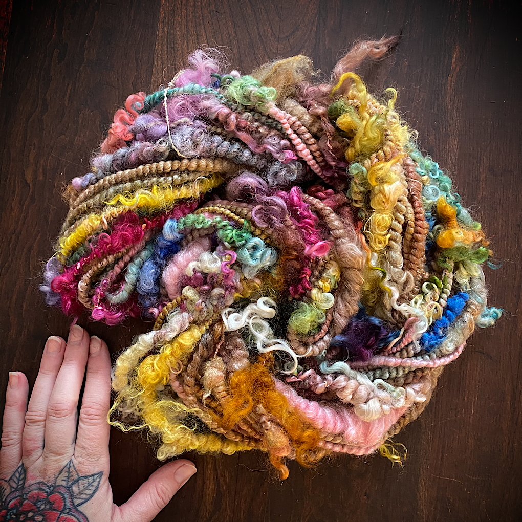 Golden Bloom art yarn