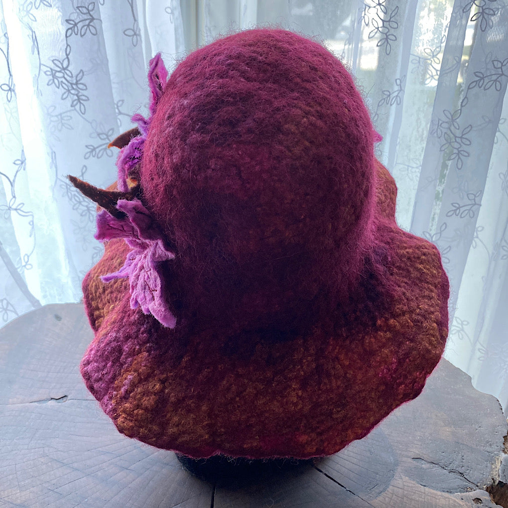 Fall Bloom felted hat