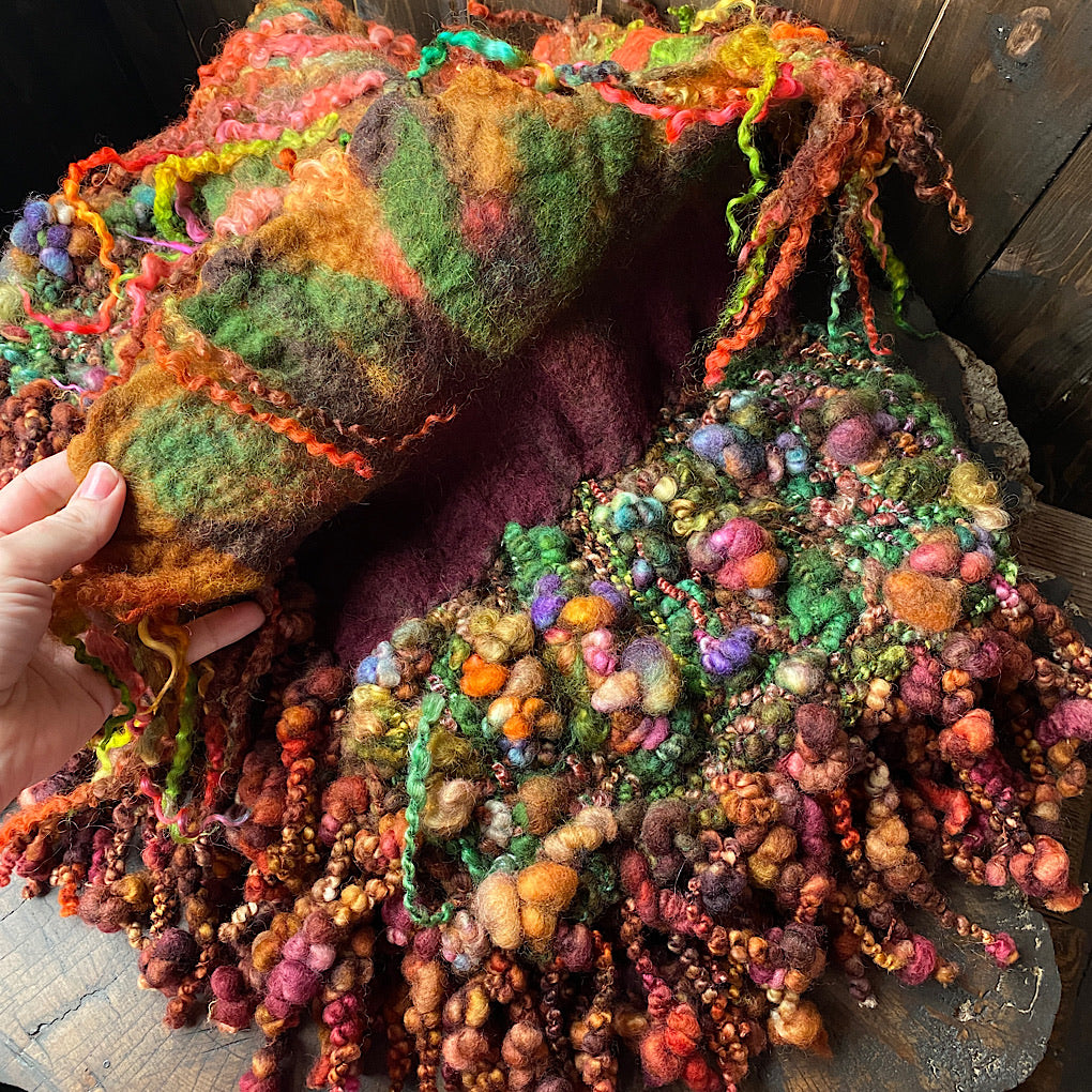 Woodland felted collar