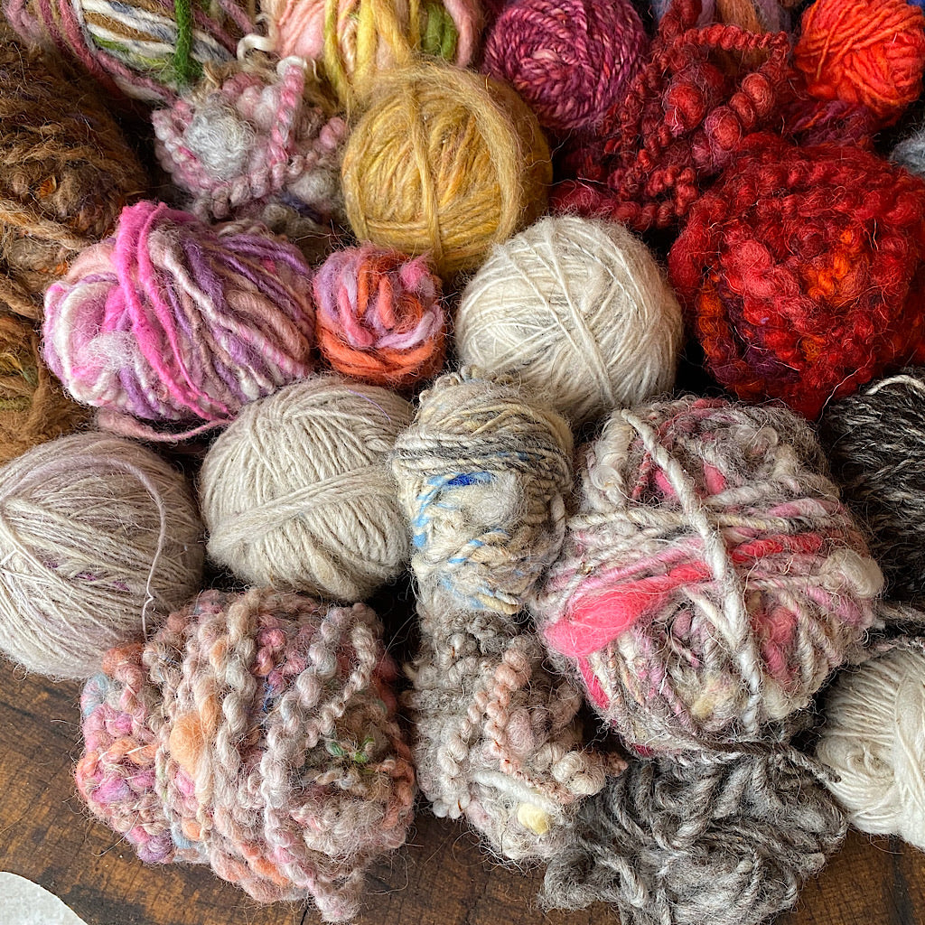 Clearance of hand spun yarns 2 pounds!