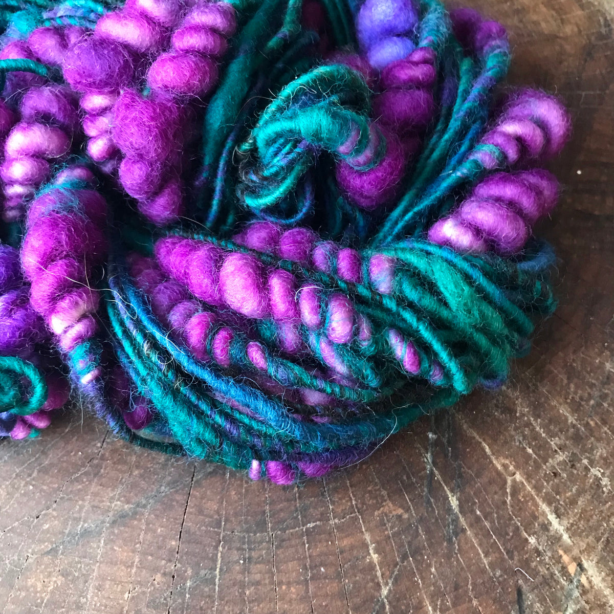 RESERVE Louise D. Teal purple art yarn 100g 31y - Mynoush