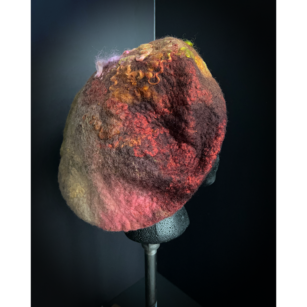 Felted beret size 23.5” medium