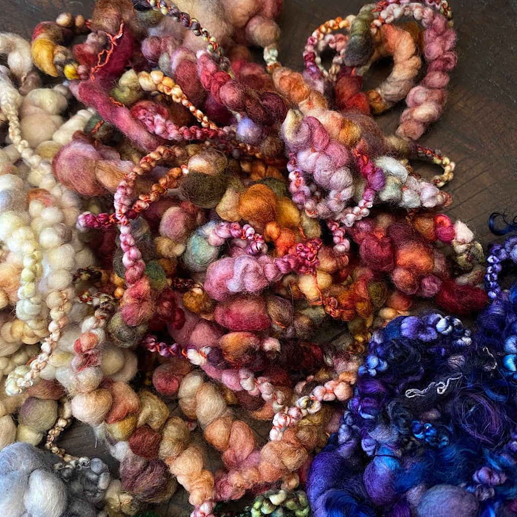 Large lot of mini art yarn - weaver kit