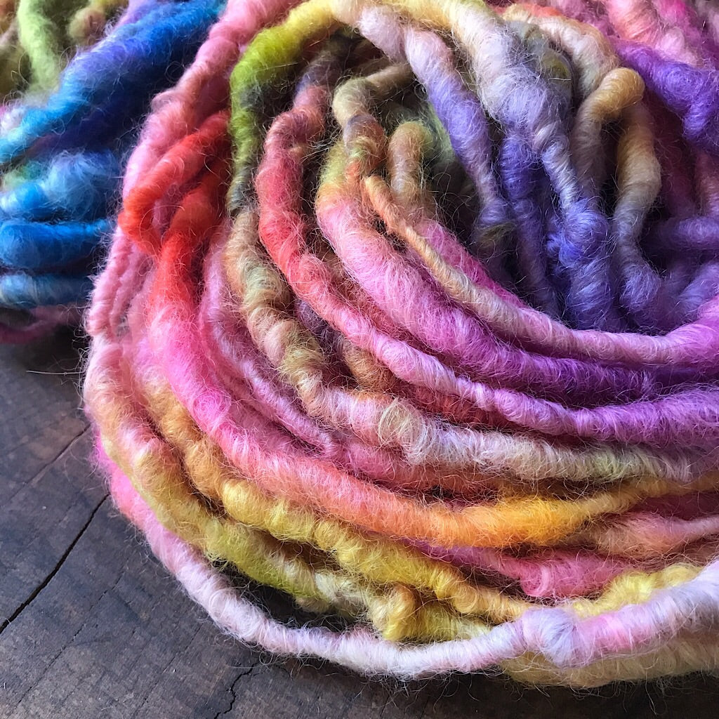 Rainbow shamallow Alpaca yarn