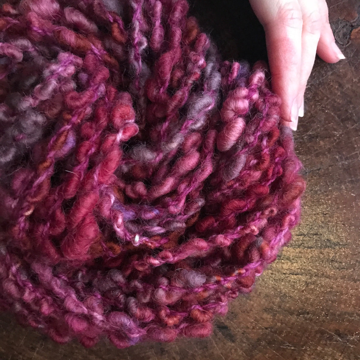 Pink boucle yarn 60g - Mynoush