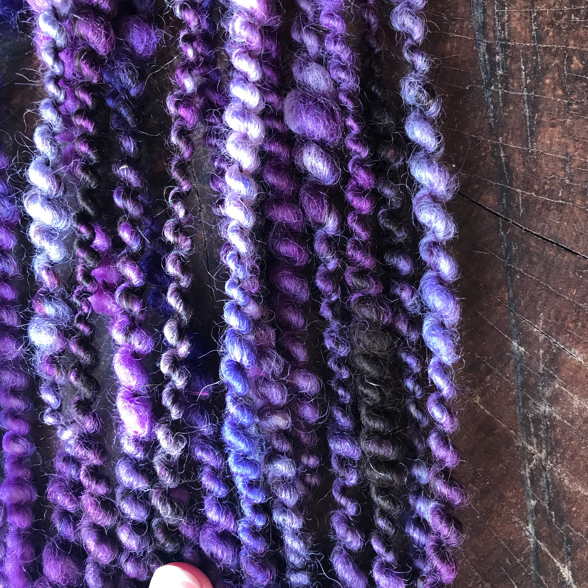 Purple art yarn with alpaca 100g - Mynoush
