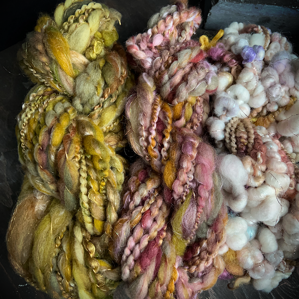 “Golden Rose” Scarf weaving art yarn assortment