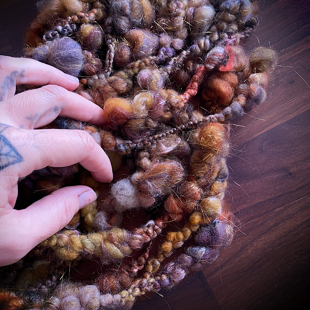 Gold ashes- Bubbly art yarn