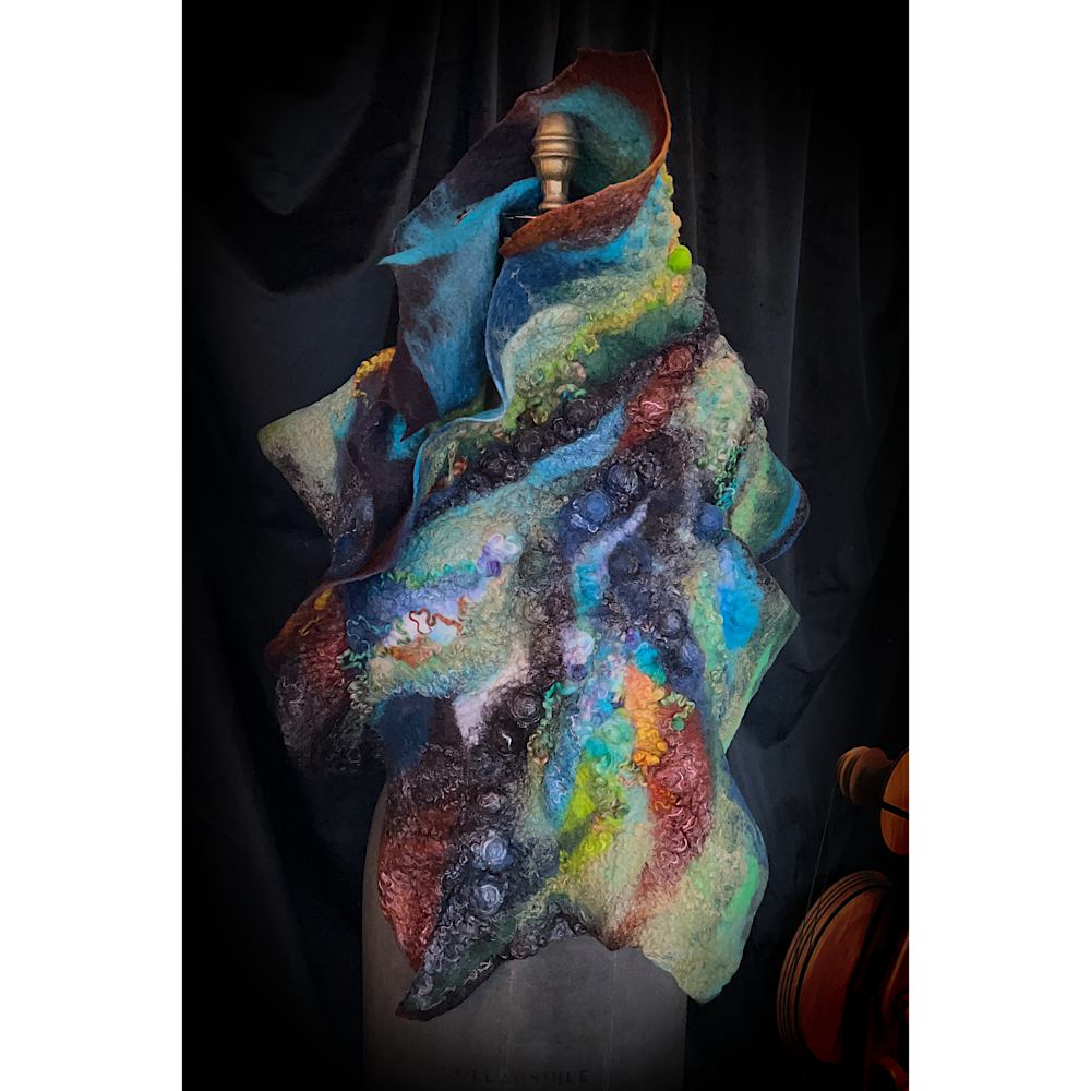 Deep thoughts - felted scarf