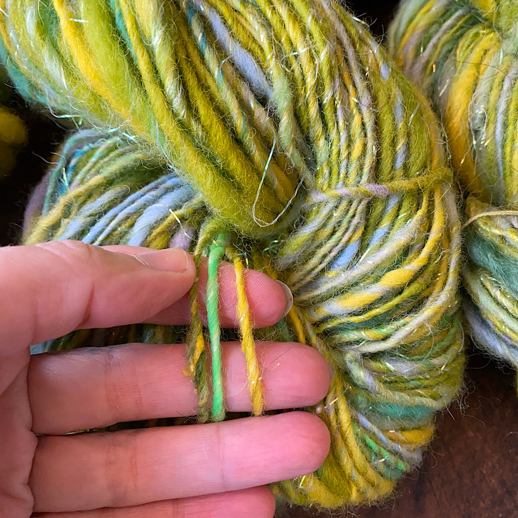 Clearance Green lace hand spun
