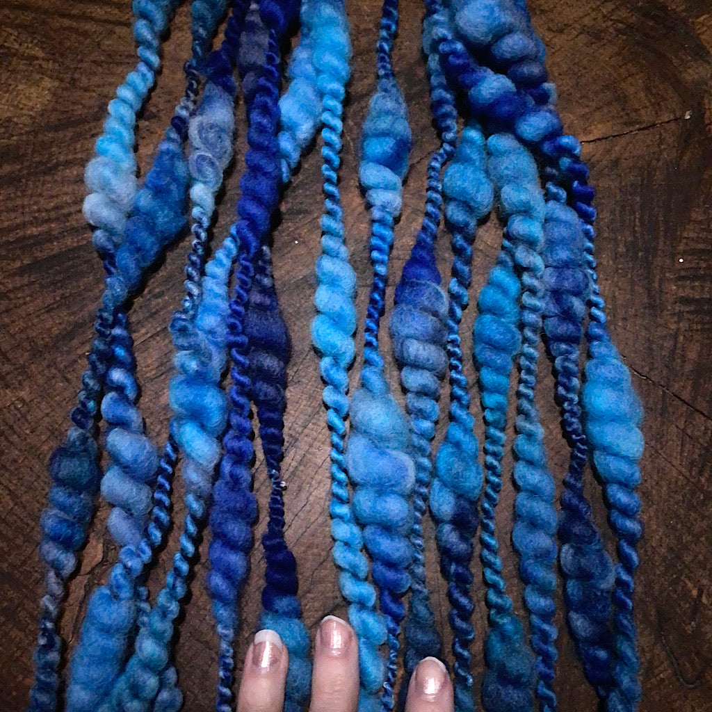 Lady Blue - hand spun yarn
