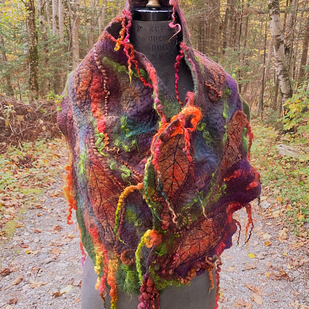 Legend of Fall Felted scarf